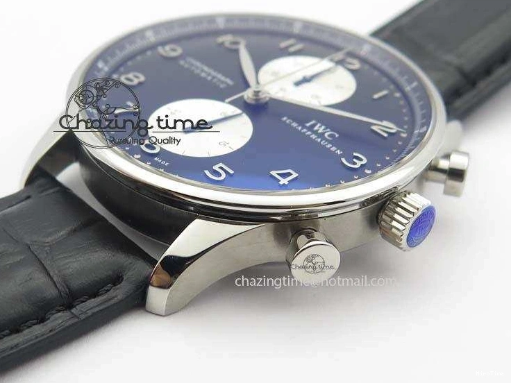 MIROTIME 0313 Modern Portuguese IW371404 ZF V3 1:1 Best Edition SS Black Dial On Black Leather Strap A 7267